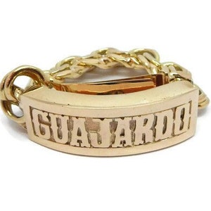 Chino Link 14k Solid Yellow Gold Bracelet  (Tejido Chino)