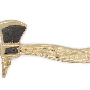 Axe 14k Solid Yellow Gold Pendant!!