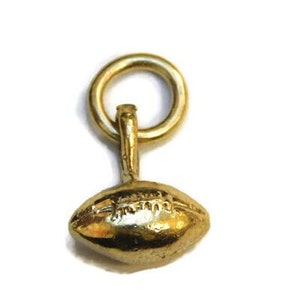Small football charm pendant 14k yellow gold!!