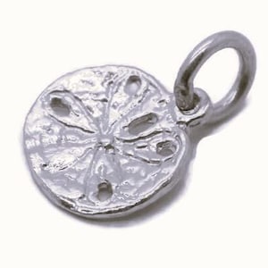 Piccolo ciondolo a forma di dollaro di sabbia in argento sterling 925
