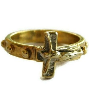 Rosenkranz / Rosario Gebetsring groß 585er Gelbgold