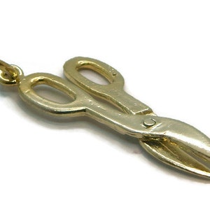 Scissors Charm Pendant 14k Yellow Gold!!