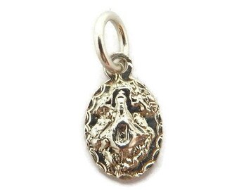 Medal Virgin Anhänger Charm .925 Sterling Silber