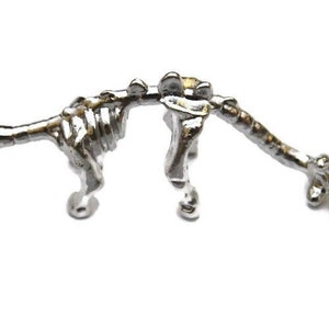 Stegosaurus Skeleton Dinosaur .925 Sterling Silver Statue