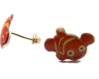 Finding Nemo Earrings 14k Yellow Gold!!