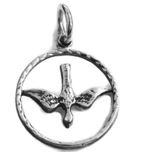 Holy Spirit Dove Confirmation Medal Charm Pendant ITALY Charm - Etsy