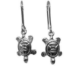 Turtle Earrings .925 Sterling Silver