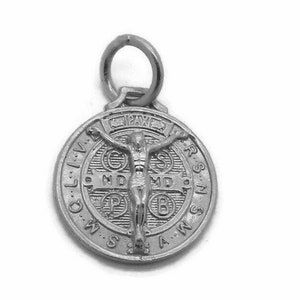 Saint Benedict Medal Pendant Charm Sterling Silver .925