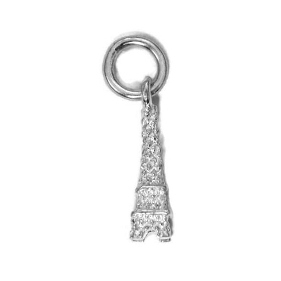 Ciondolo Piccola Torre Eiffel In Argento 925 - Gioiello Miniatura Francese, 1.3 Cm