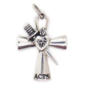 ACTS Cross Pendant  .925 Sterling Silver