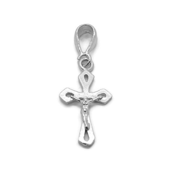 Cross East Syriac With Jesus Christ Pendant Charm Sterling Cross East Syriac With Jesus Christ Pendant Charm Sterling