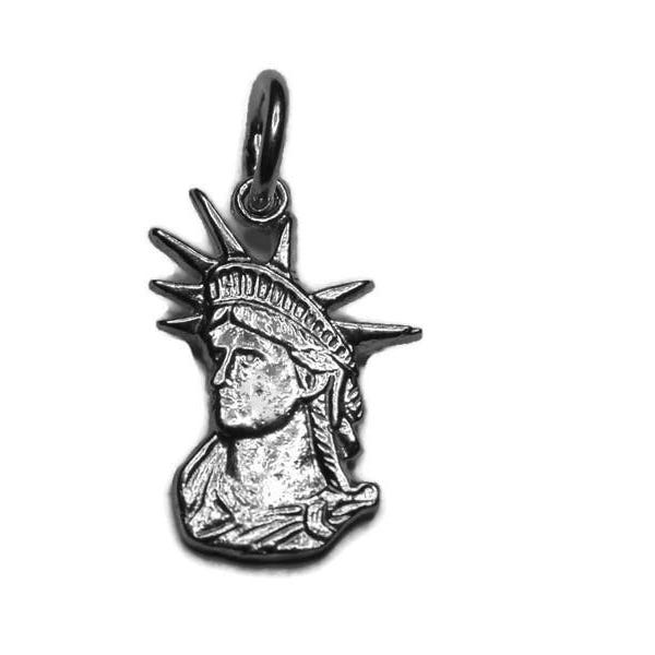 Colgante con dije de la Estatua de la Libertad en plata de ley 925