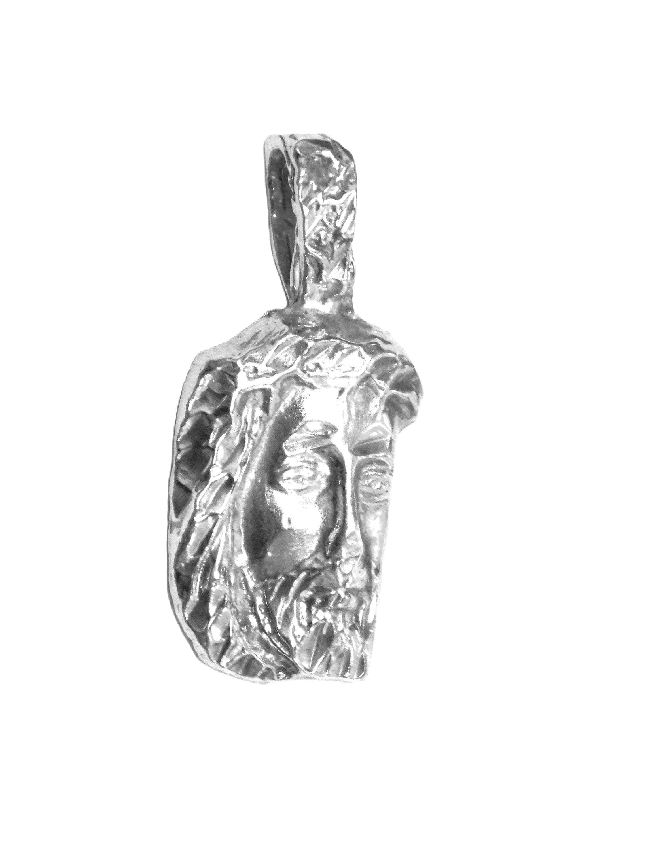 スターリングシルバー .925 キリストの顔ペンダントチャーム - Etsy 日本