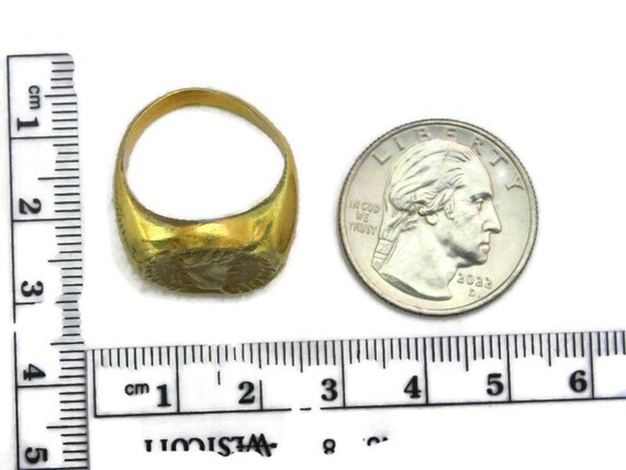 Julius Caesar Unisex Ring 14k Solid Yellow Gold. - Etsy