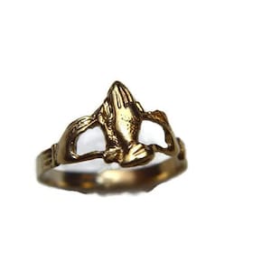 585er Gelbgold betende Hand kleiner Ring!!