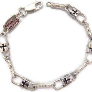 ACTS Bracelet Fishers of Men Sterling Silver Maltese Cross Design