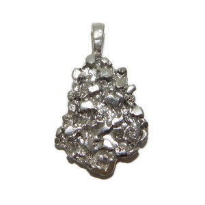 Nugget Charm Pendant .925 Sterling Silver.