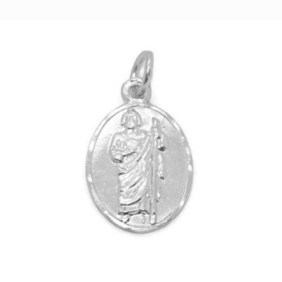 Saint Jiude san Judas Tadeo Medal .925 Sterling Silver - Etsy
