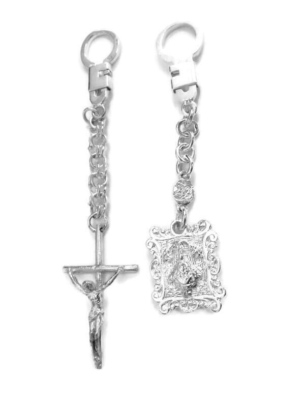 JENOR - Portachiavi a forma di croce con scritta Holy Bibly in lingua inglese Religious Christian Jesus Cross