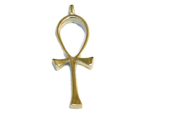 Ciondolo A Forma Di Croce Ankh In Oro Giallo 14k!! - Italia - Foto 3