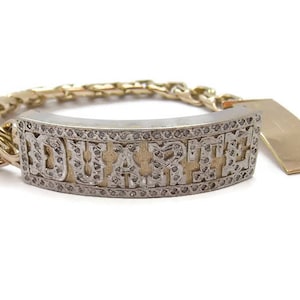 Chino Link 10k Solid Yellow Gold Bracelet For Men 4.00 Tcw Clear White Diamonds!!
