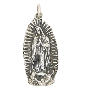 Virgin of Guadalupe Charm Pendant .925 Sterling Silver!!