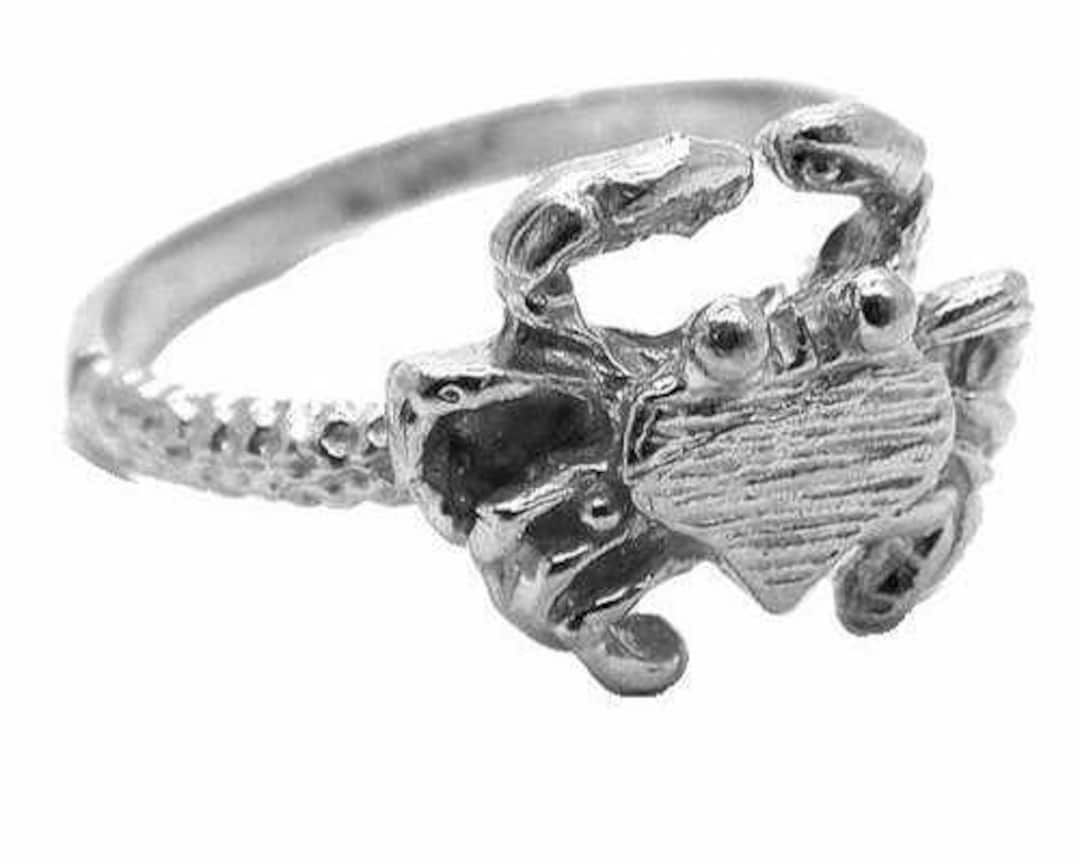 Ladies Cancer Zodiac Ring .925 Sterling Silver - Etsy