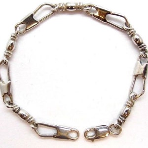 ACTS Bracelet Fishers Of Men 9in Sterling Silver LARGE LINK, Original Design