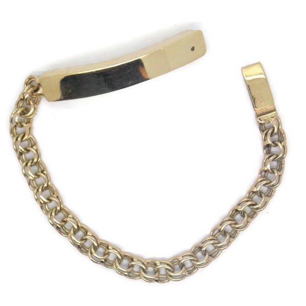 10k Gold Chino Link Bracelet Etsy