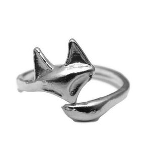 Fox ring  adjustable .925 sterling silver !!