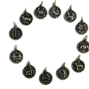 Horoscope zodiac sign unisex pendant .925 sterling silver!!!