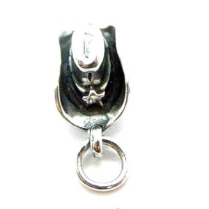 Western Sheriff Hat Charm Pendant .925 Sterling Silver