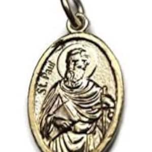 St. paul & st. peter 14k yellow gold charm pendant