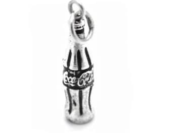 Coca Cola Charm Pendant .925 Sterling Silver.