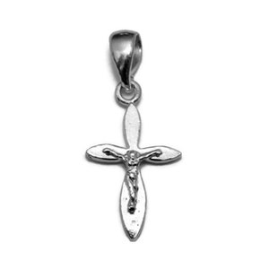 Cross Pointed with Jesus Christ pendant charm Sterling Silver .925