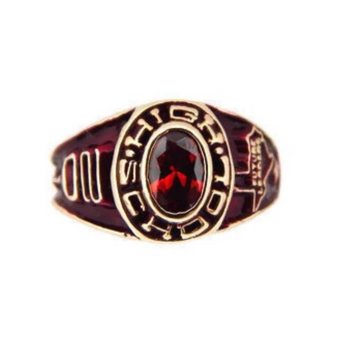 Anello da 10k per diploma di scuola superiore da donna; qualsiasi