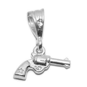 Sterling silver .925 s&w 23 .38-44 revolver charm pendant.