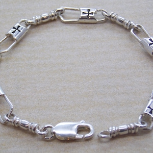 ACTS Bracelet Fishers of Men Sterling Silver REGULAR LINK, Maltese Cross Design!!