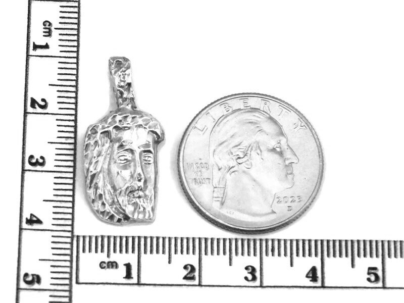 スターリングシルバー .925 キリストの顔ペンダントチャーム - Etsy 日本