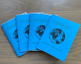 Afdrukbaar paspoort voor kinderen voor fantasiespel, reizen en leren