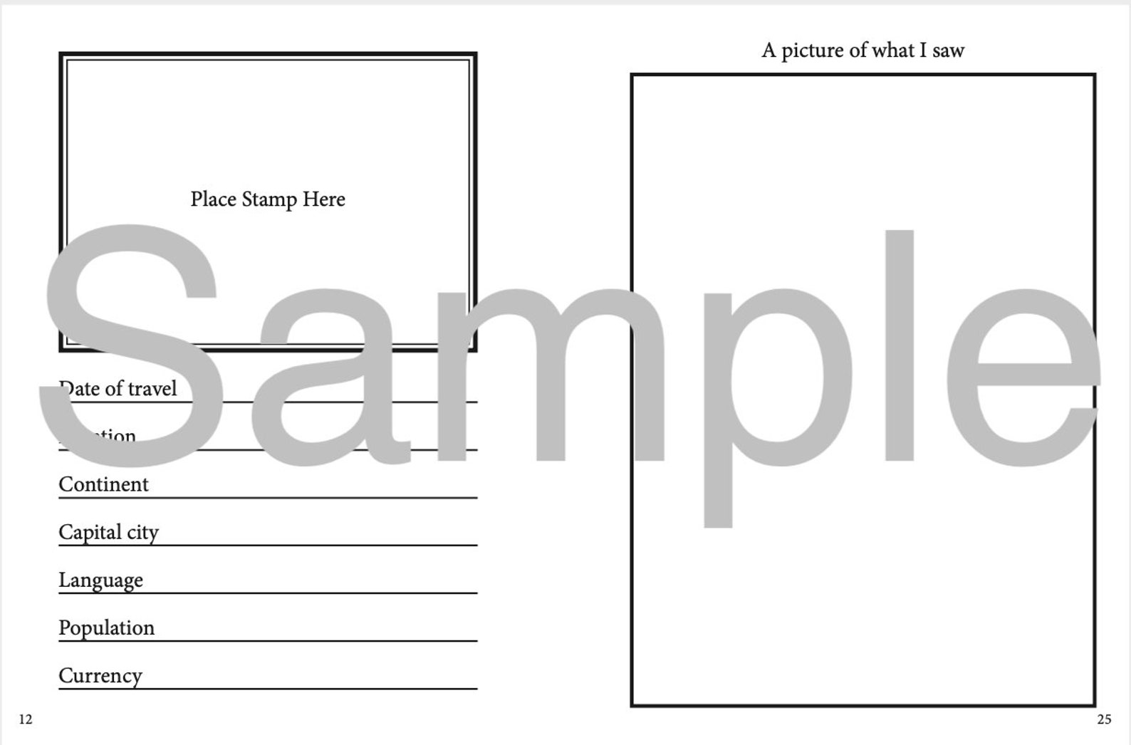 Printable Passport for Kids for Pretend Play Travel and | Etsy Canada