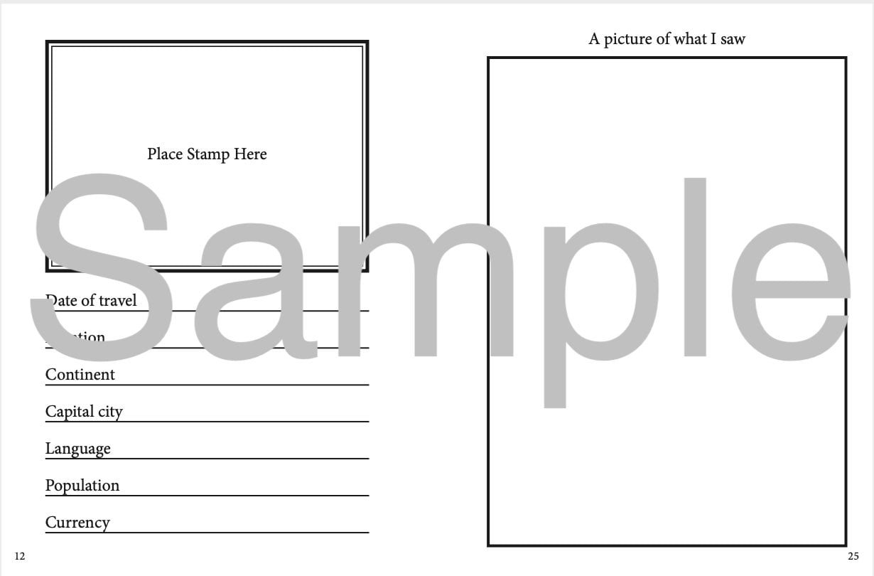 Printable Passport for Kids for Pretend Play Travel and - Etsy