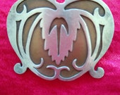 Lovely large Arts and Crafts silver copper brooch, probably Heintz