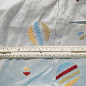 Silver gray silk with mod circles geometric Space Age fabric