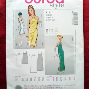 Burda 7110 cocktail prom retro 1960s dress pattern Sizes 8-18 UNCUT