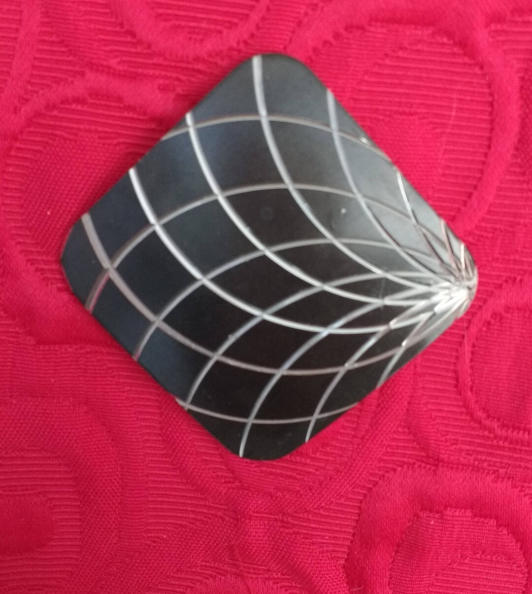 Spirogram Modernist Eteched Abstract Brooch - Etsy