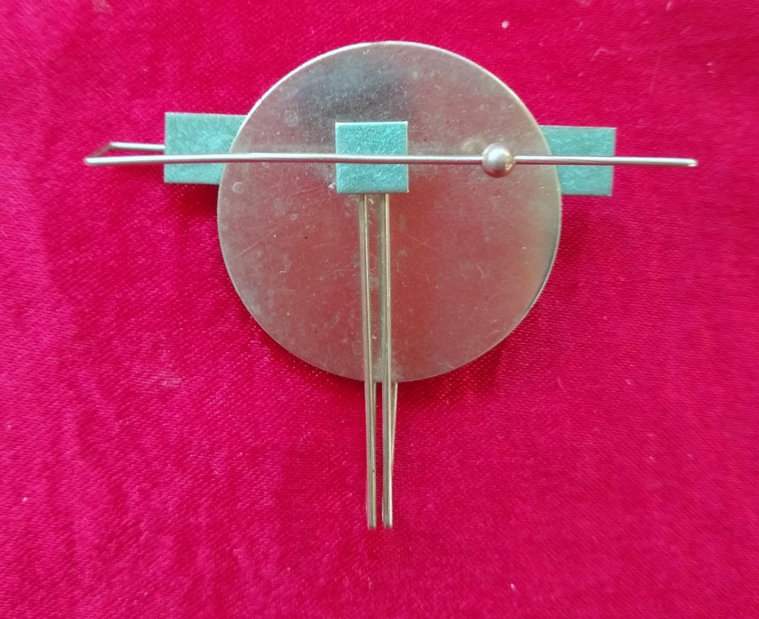 Modernist PIXEL Geometric Kinetic Pin Brooch - Etsy