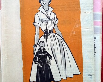 Marian Martin 9389 1950s shirtwaist dress pattern.  Size 13 31 B UNCUT