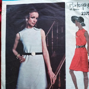 RARE Vogue 2375 Couturier Design dress pattern by Pertegaz Size 12 B 34 CUT