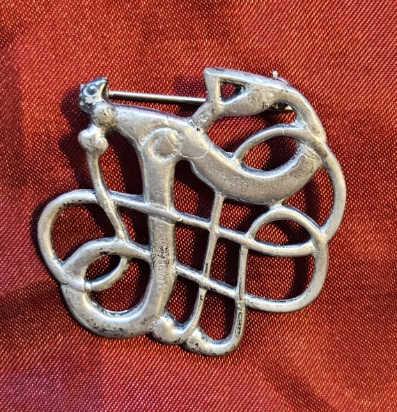Ola Gorie silver Celtic knot brooch